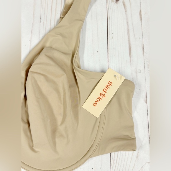 ThirdLove Second Skin Unlined Minimizer Bra  42E Nude NWT - Picture 5 of 9